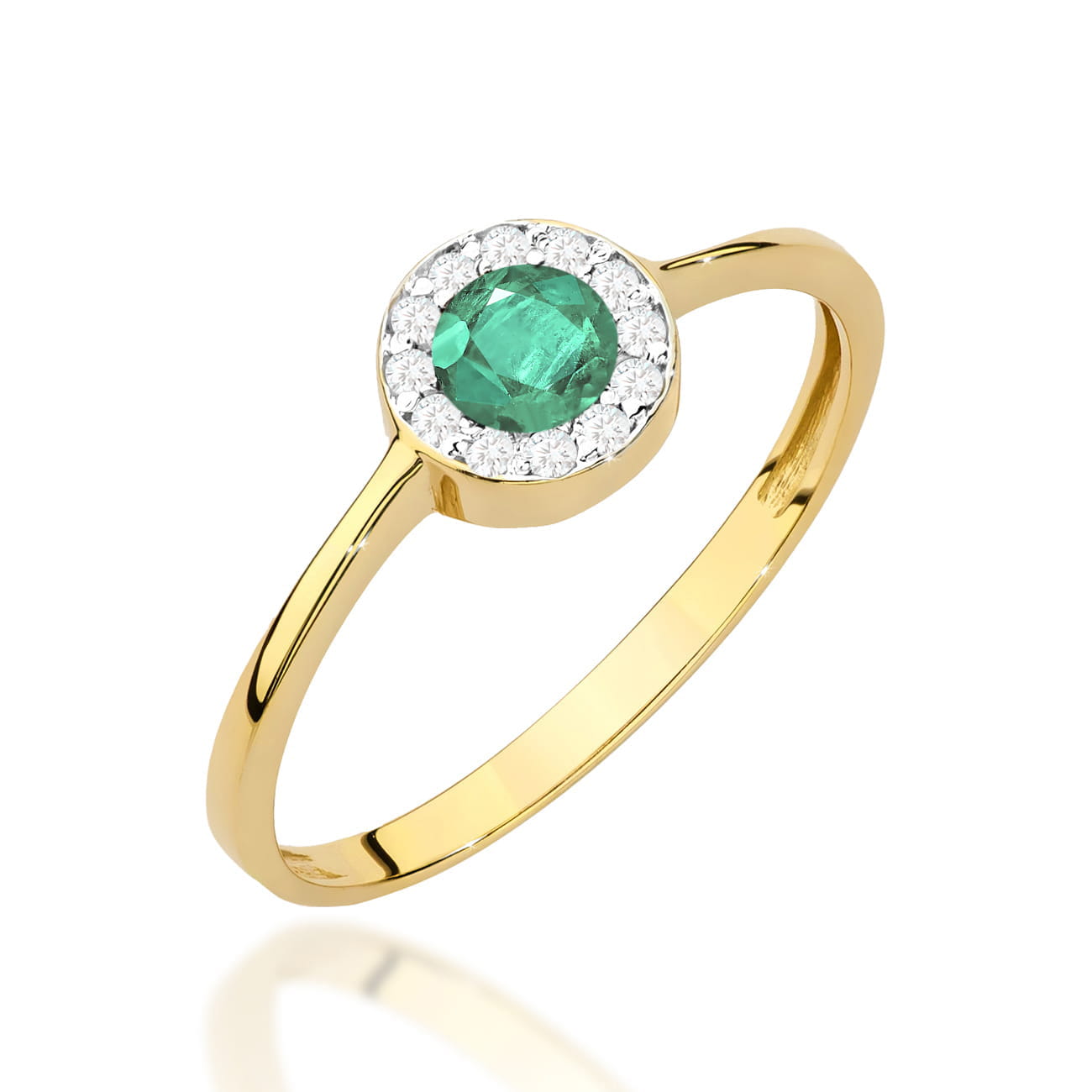 Inel Aur 14K W0616 Smarald 0.30ct