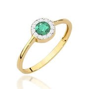 Inel Aur 14K W0616 Smarald 0.30ct