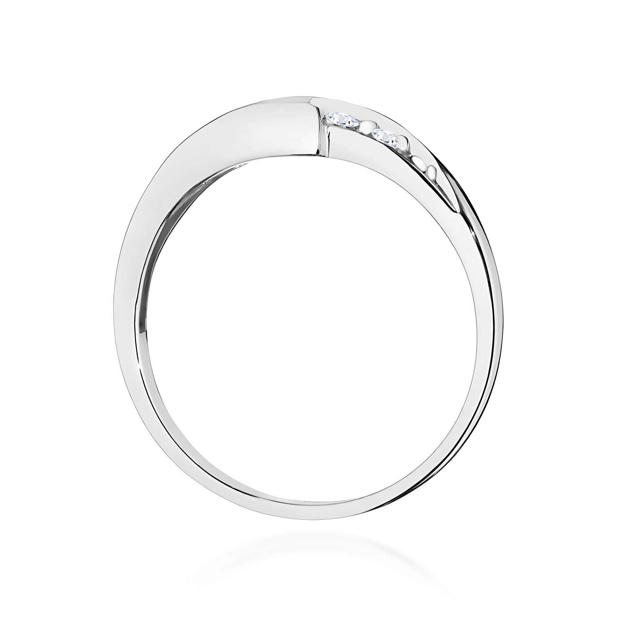 Inel Aur 9K cu Diamante Naturale Albe si Negre 0.36 ct