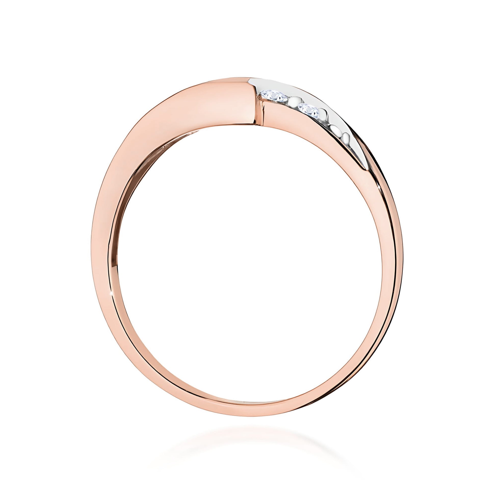 Inel Aur 14K W0618 Diamant Natural Negru 0.30ct