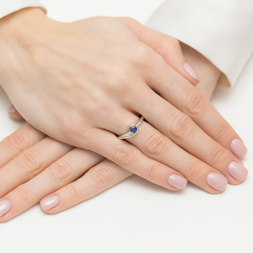 Inel Aur 14K W0618 Safir 0.30ct