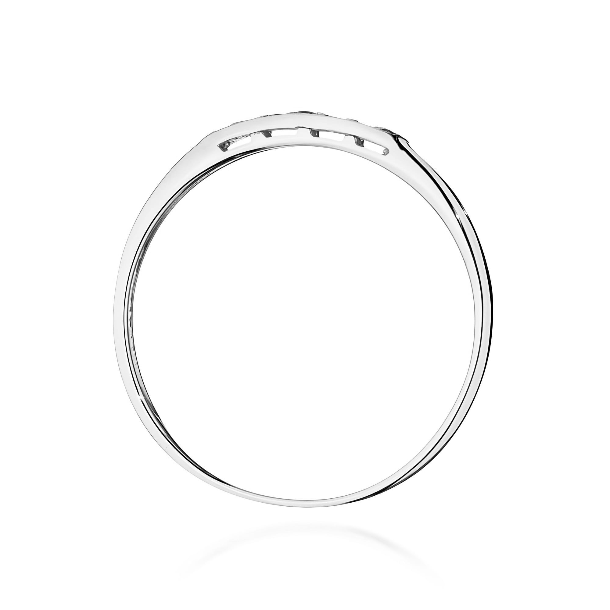 Inel Aur 14K W0619 Diamant Natural Negru 0.12ct