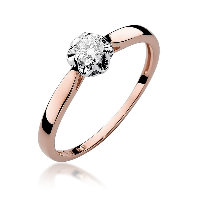 Inel Aur 14K cu Diamant 0.15 ct