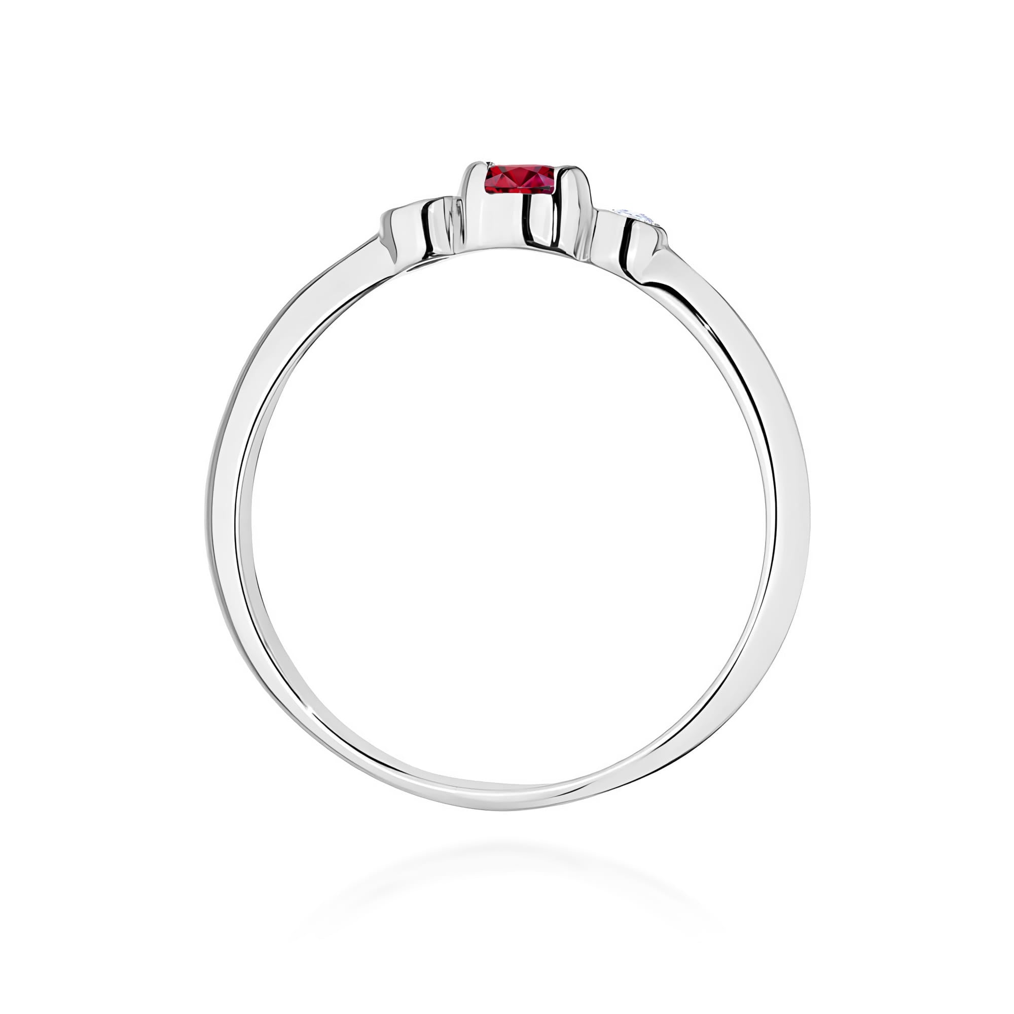Inel Aur 9K cu Rubin 0.15 ct si Diamante Naturale 0.06 ct