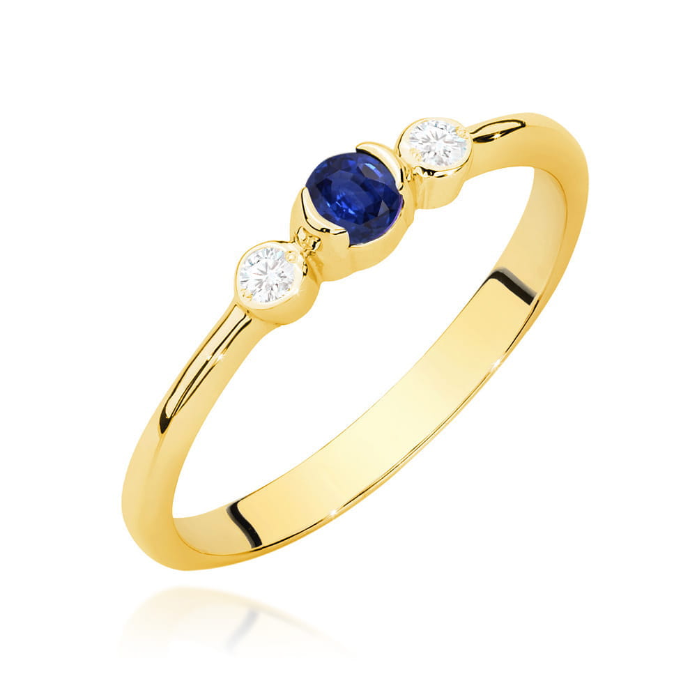 Inel Aur 14K W0620 Safir 0.15ct