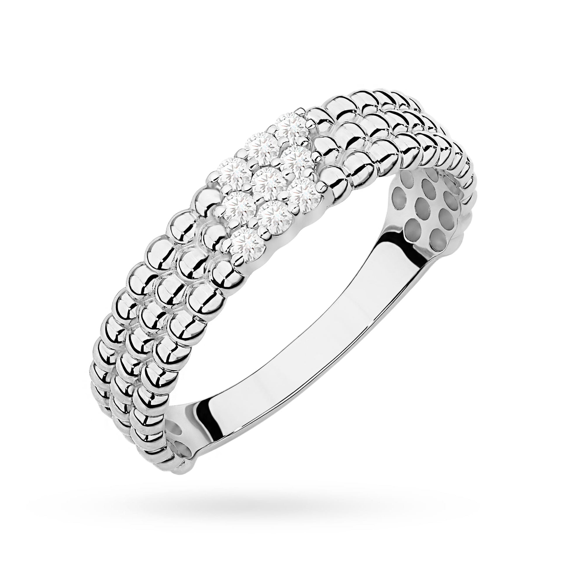 Inel Aur 9K cu Diamante Naturale 0.13 ct