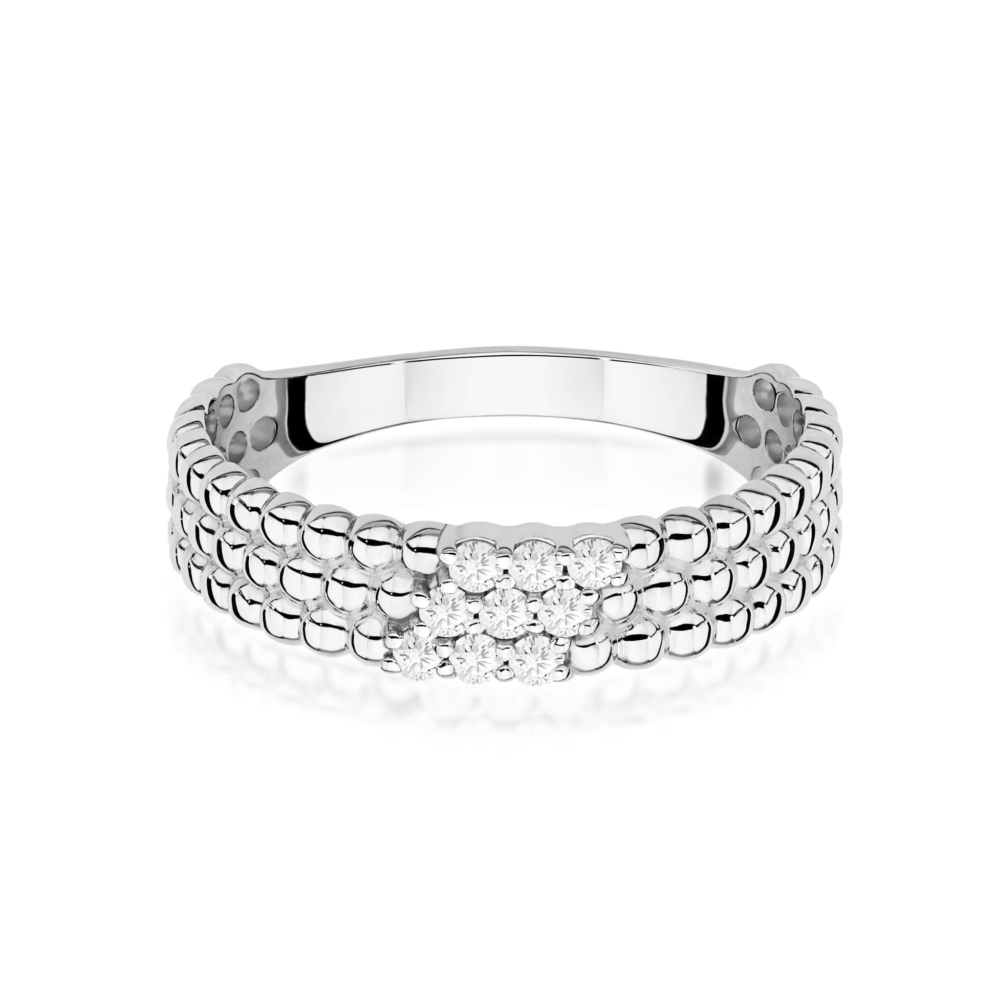 Inel Aur 9K cu Diamante Naturale 0.13 ct