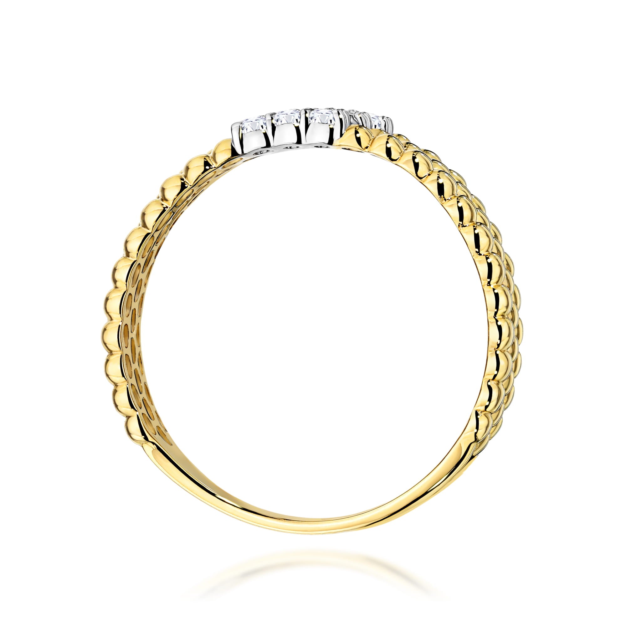 Inel Aur 9K cu Diamante Naturale 0.13 ct