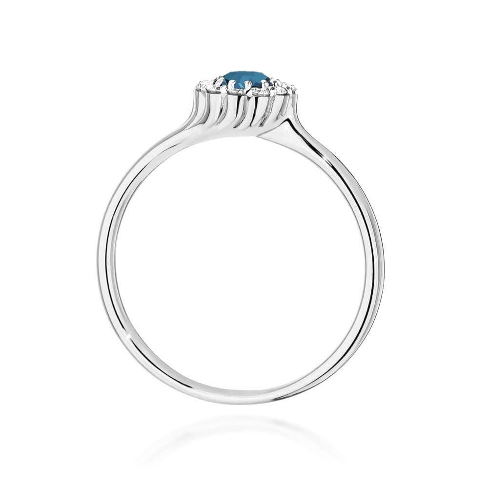 Inel Aur 14K W0622 Topaz London Blue 0.50ct