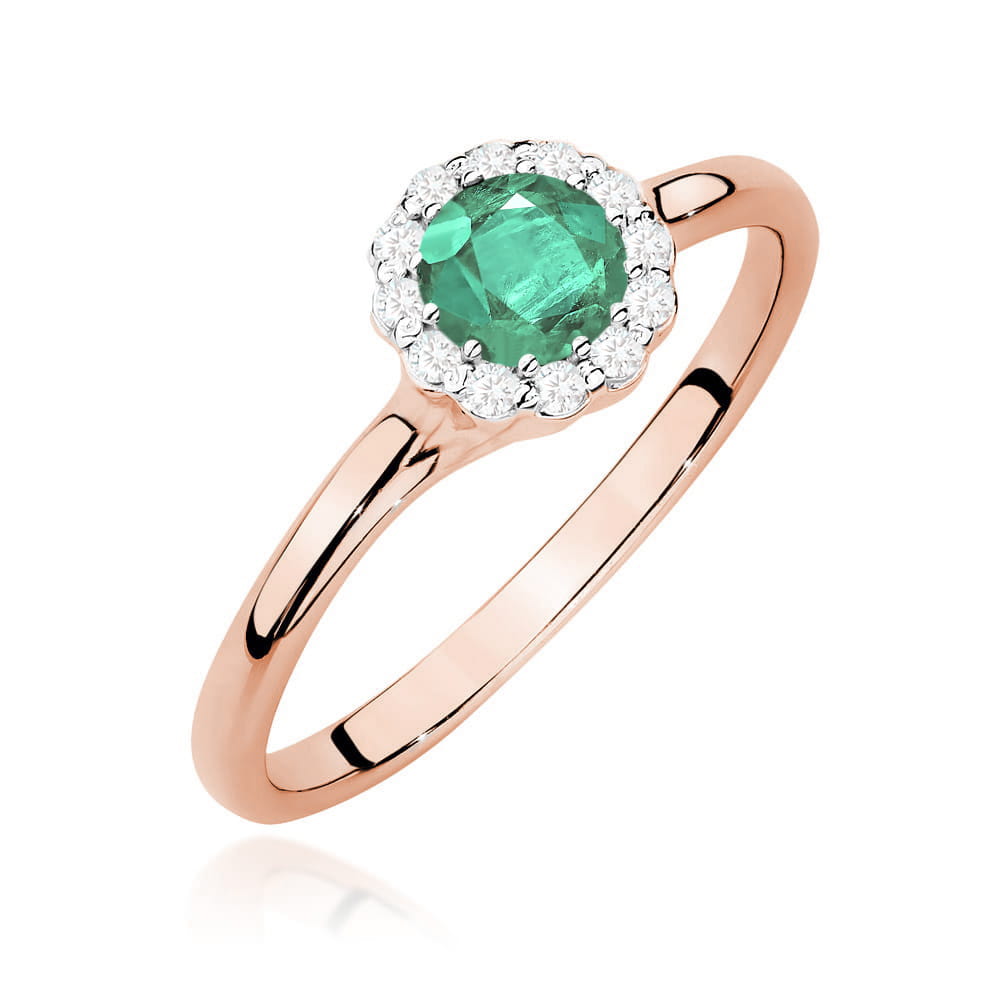Inel Aur 14K W0622 Smarald 0.50ct
