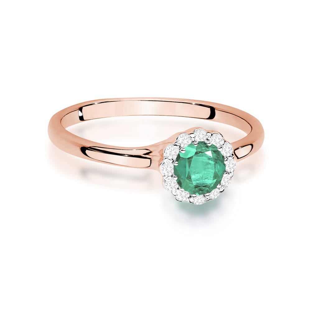 Inel Aur 14K W0622 Smarald 0.50ct