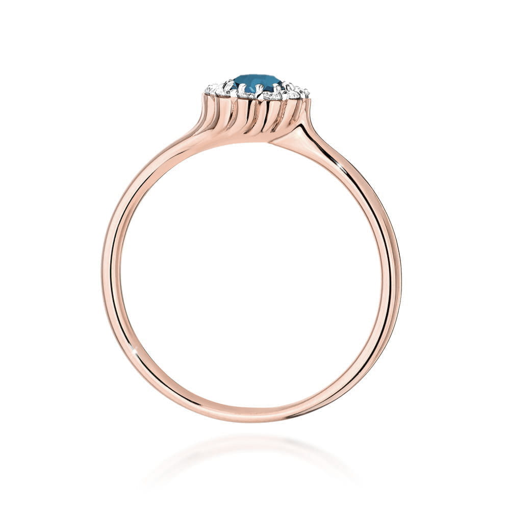 Inel Aur 14K W0622 Topaz London Blue 0.50ct