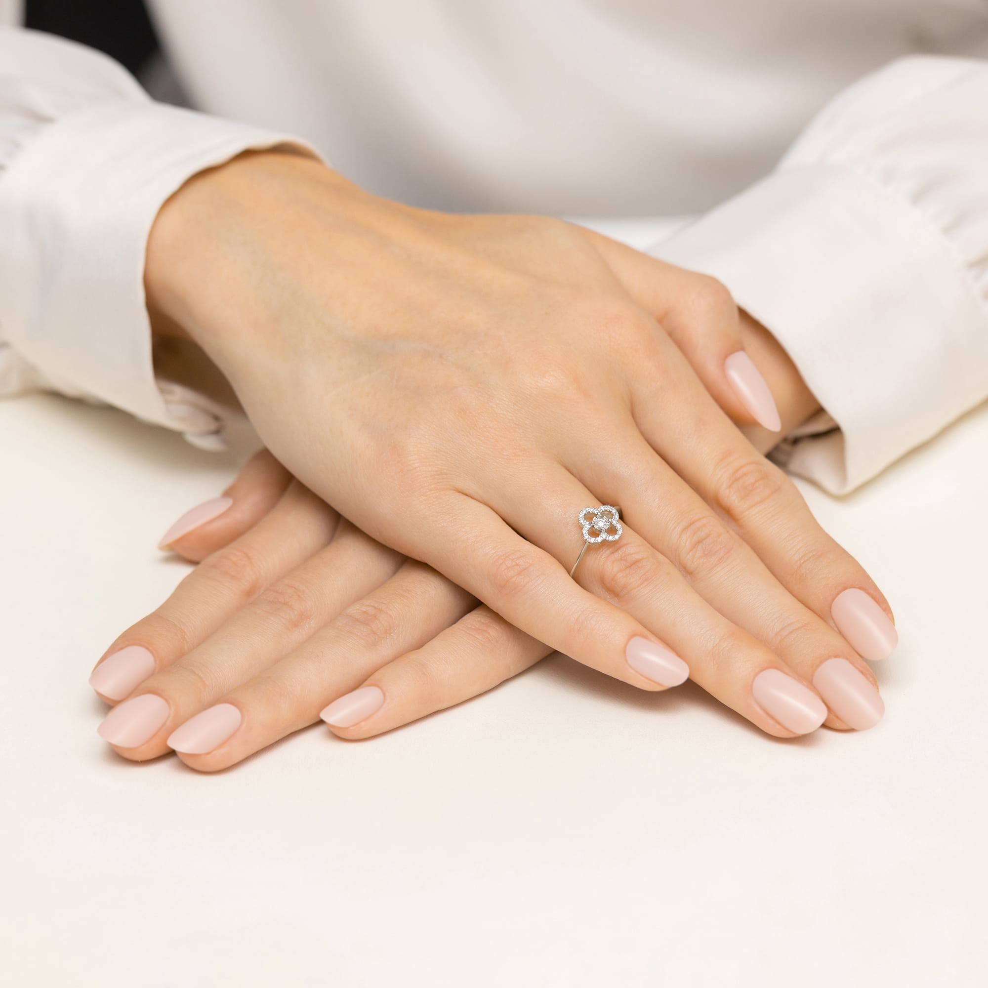 Inel Aur 9K cu Diamante Naturale 0.13 ct