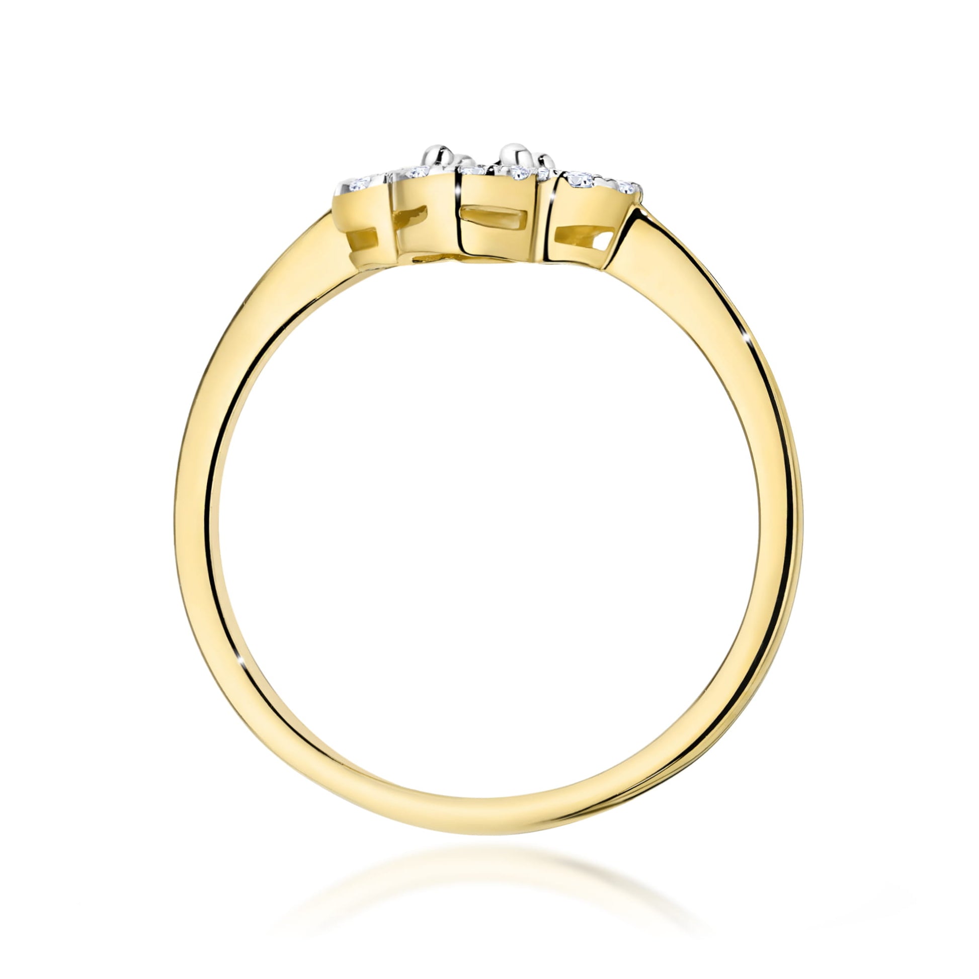 Inel Aur 9K cu Diamante Naturale 0.13 ct