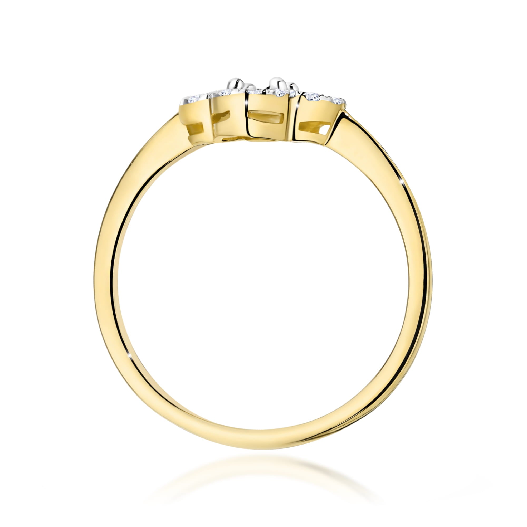 Inel Aur 9K cu Diamante Naturale 0.13 ct