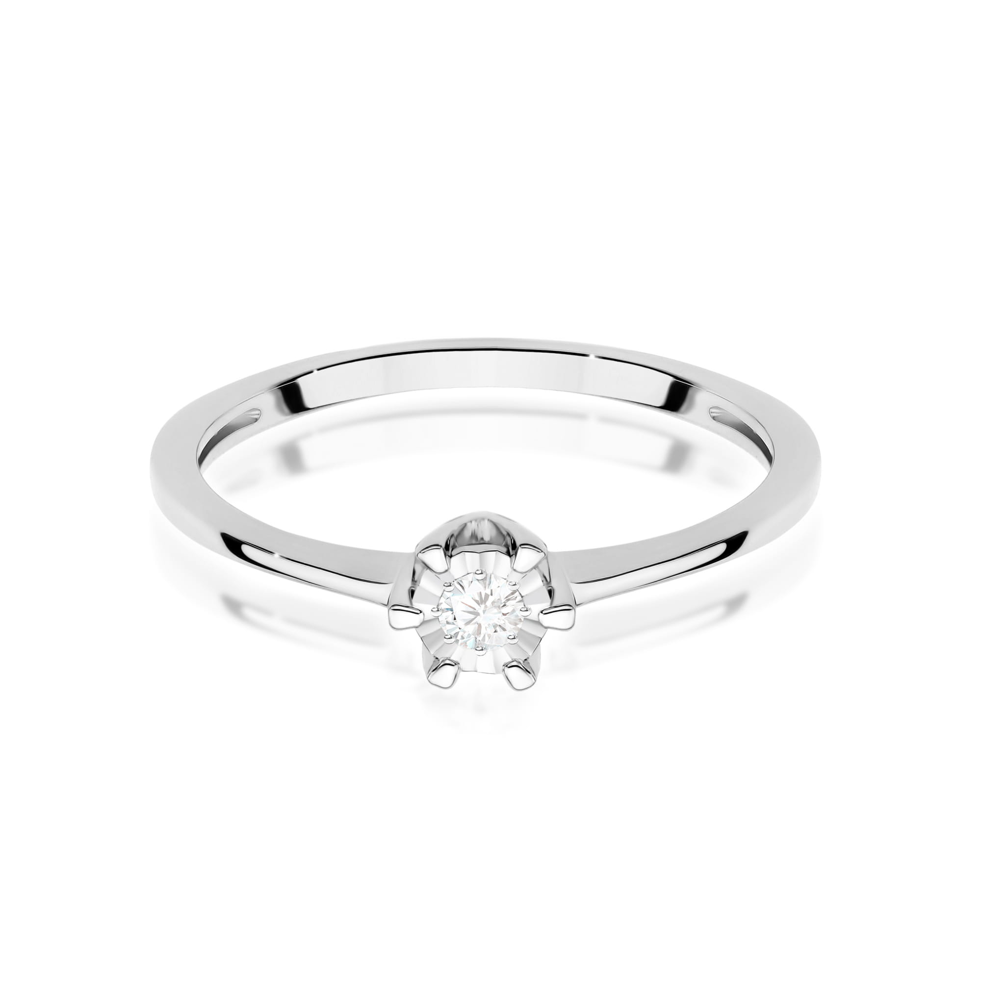 Inel Aur 9K cu Diamant Natural 0.03 ct