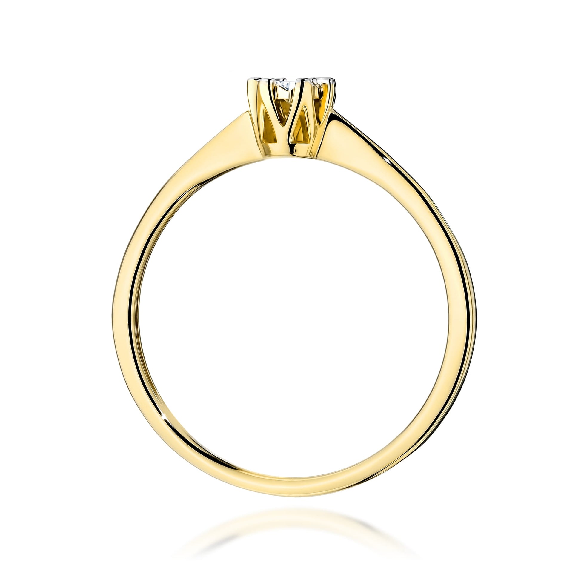 Inel Aur 9K cu Diamant Natural 0.03 ct