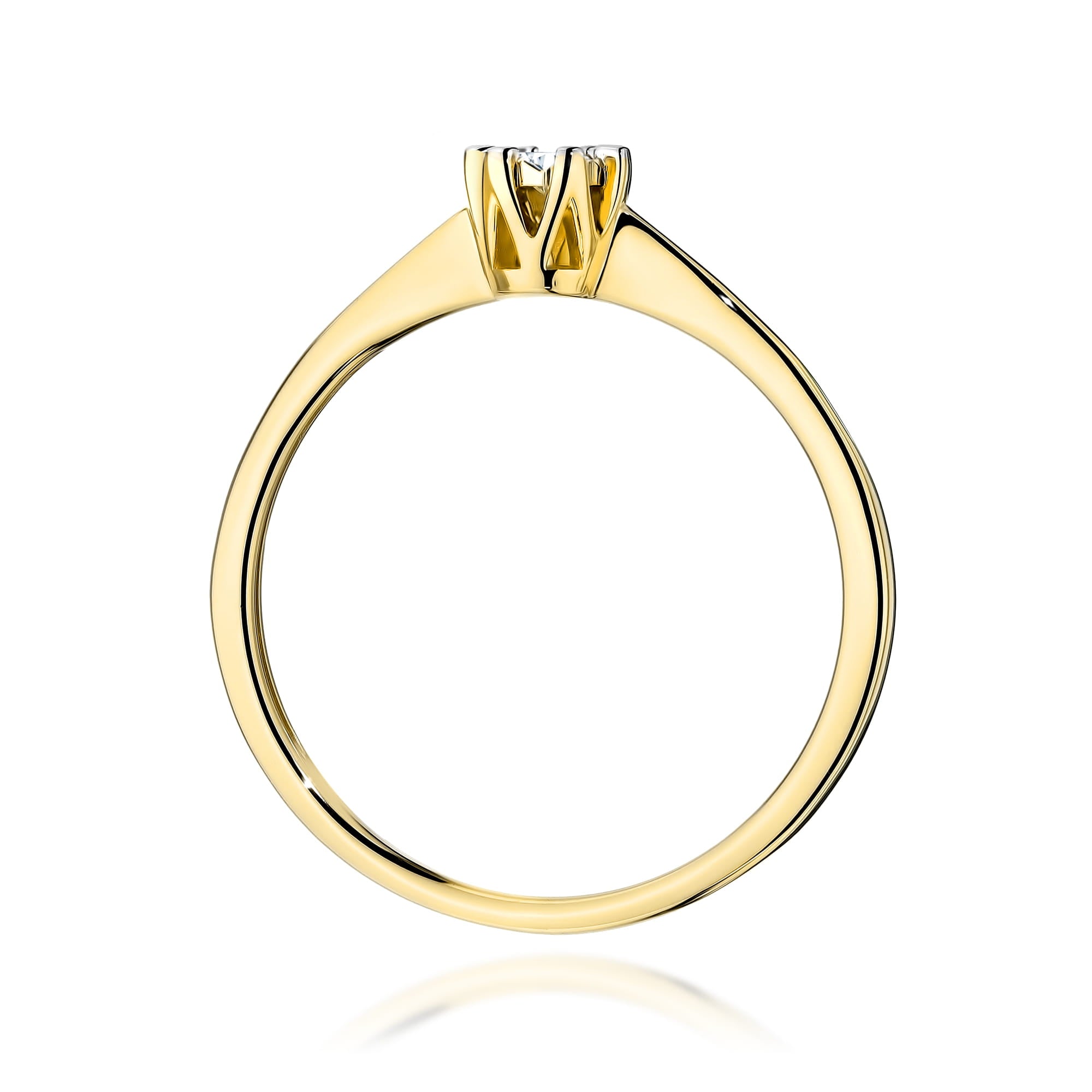Inel Aur 9K cu Diamant Natural 0.03 ct