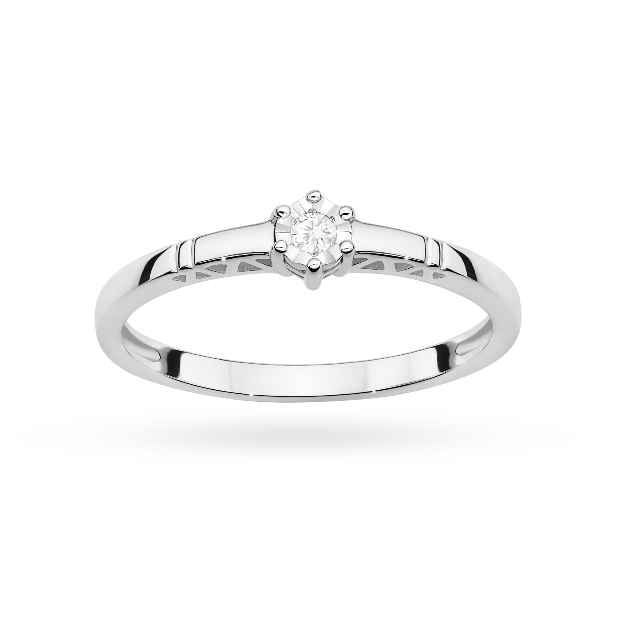 Inel Aur 9K cu Diamant Natural 0.03 ct