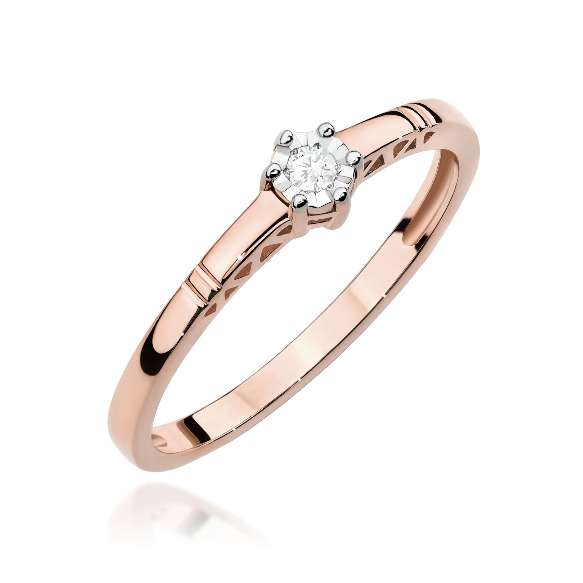 Inel Aur 14K W0630 Diamant 0.03ct