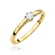 Inel Aur 9K cu Diamant Natural 0.03 ct