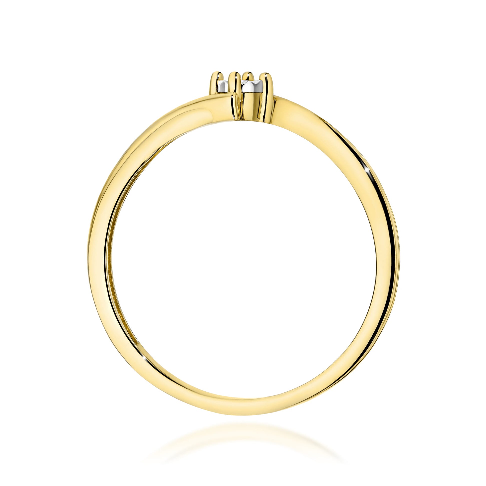 Inel Aur 9K cu Diamant Natural 0.01 ct