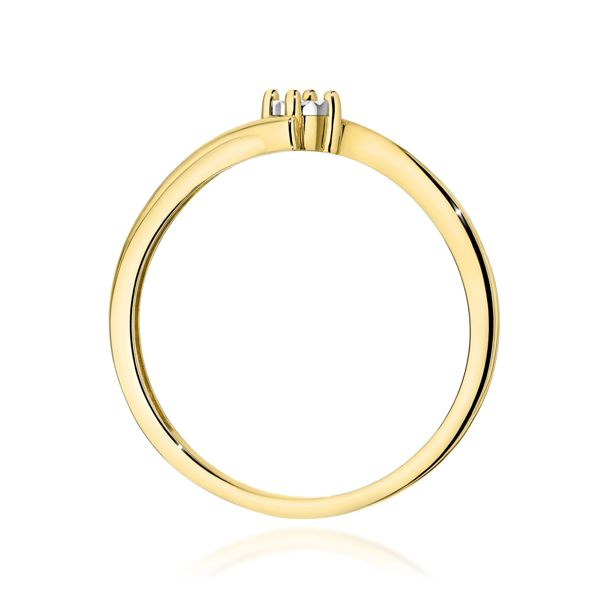 Inel Aur 9K cu Diamant Natural 0.01 ct