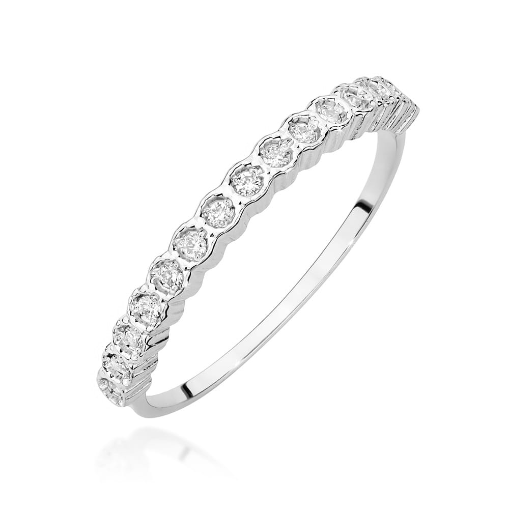 Inel Aur 9K cu Diamante Naturale 0.13 ct