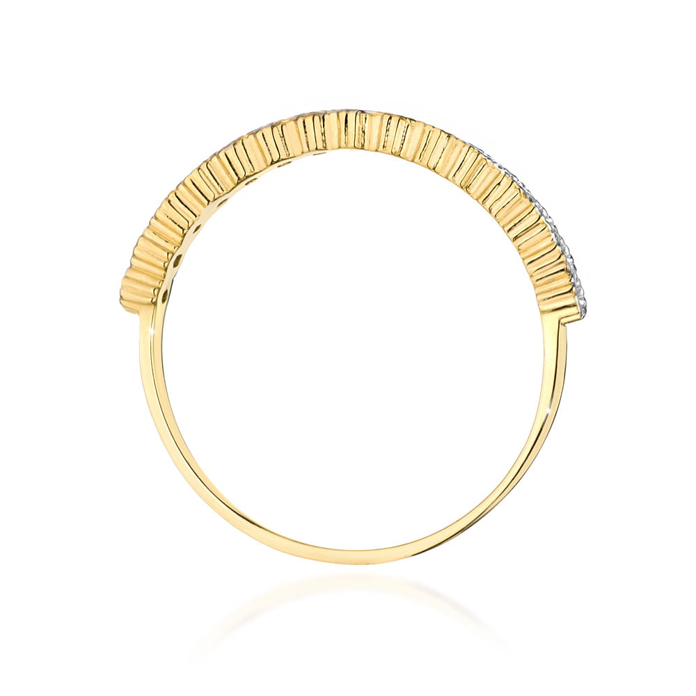 Inel Aur 9K cu Diamante Naturale 0.13 ct