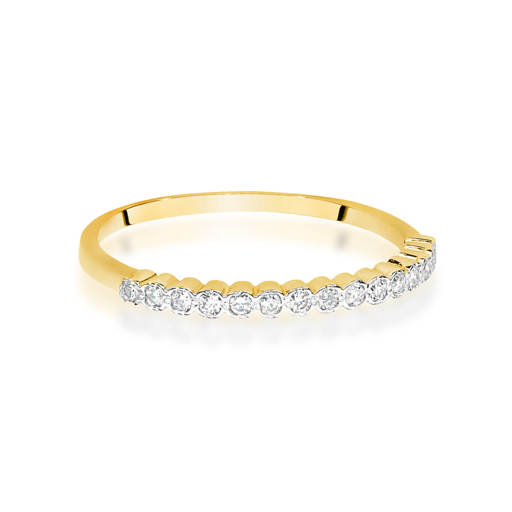 Inel Aur 9K cu Diamante Naturale 0.08 ct