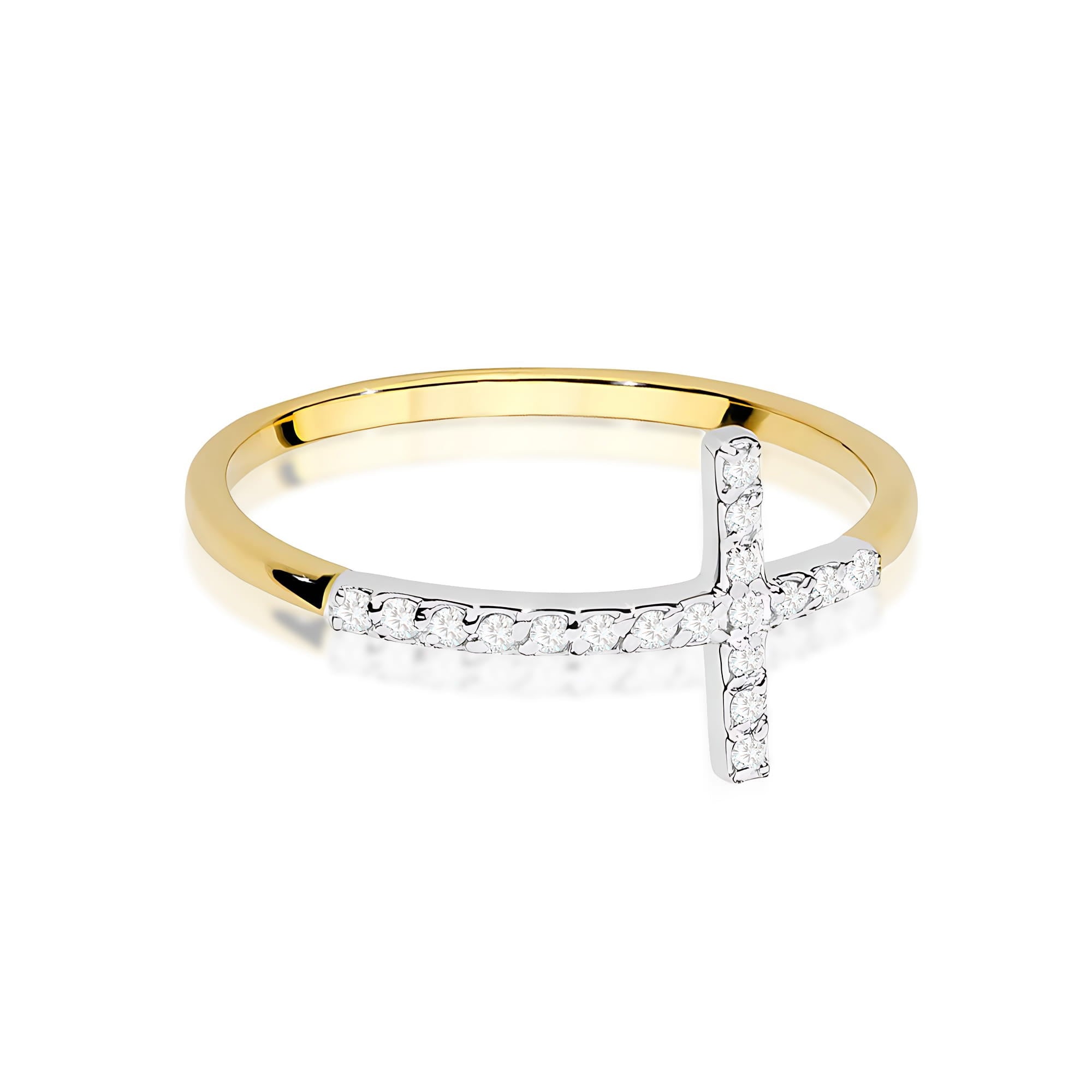 Inel Aur 9K cu Diamante Naturale 0.09 ct