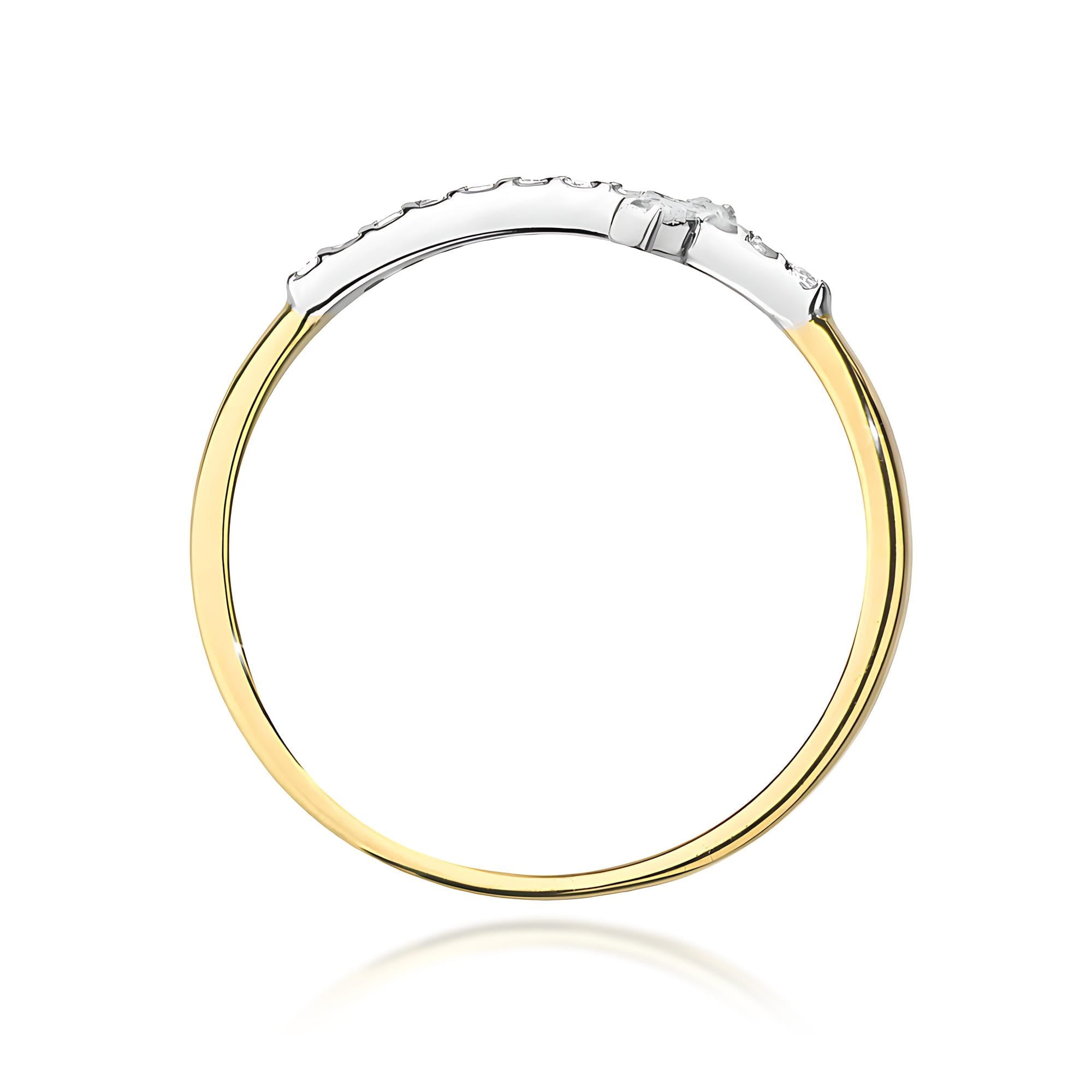 Inel Aur 9K cu Diamante Naturale 0.09 ct