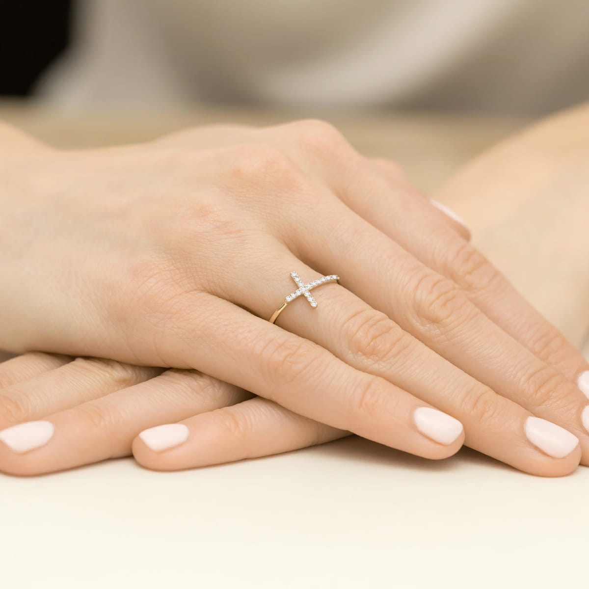 Inel Aur 9K cu Diamante Naturale 0.09 ct
