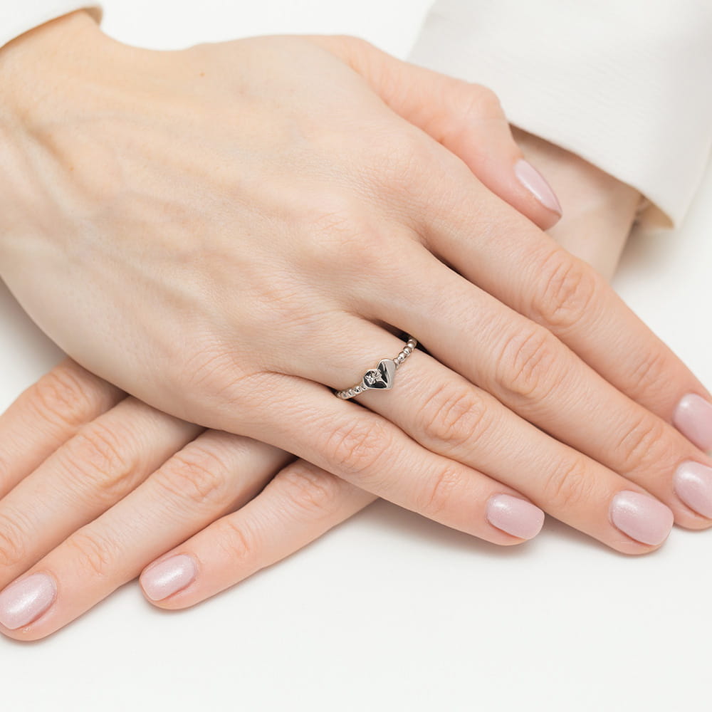 Inel Aur 9K cu Diamant Natural 0.01 ct