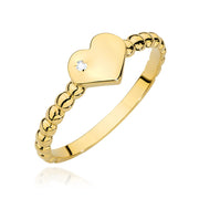 Inel Aur 9K cu Diamant Natural 0.01 ct