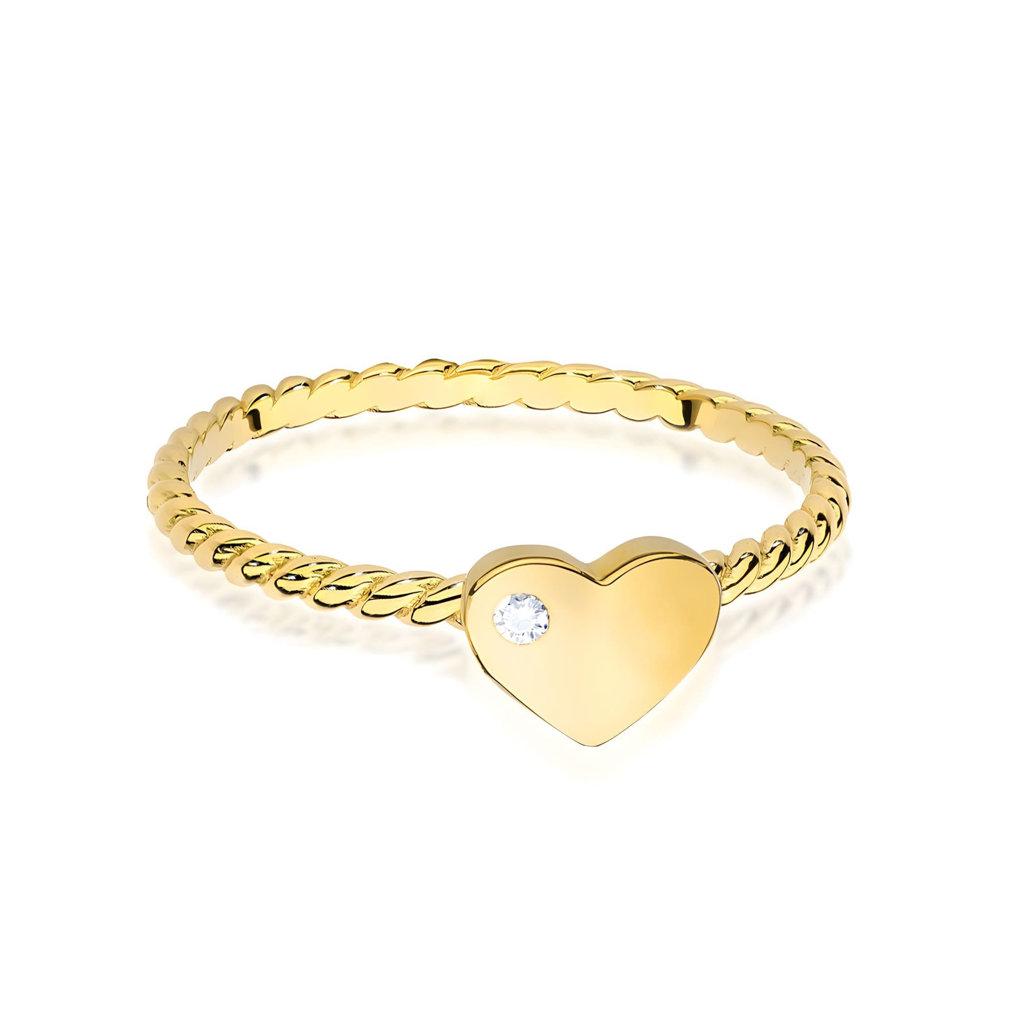 Inel Aur 9K cu Diamant Natural 0.01 ct