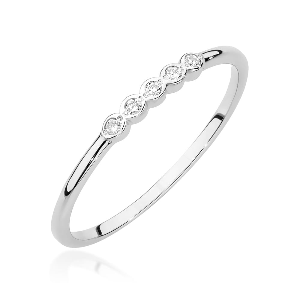 Inel Aur 9K cu Diamante Naturale 0.04 ct