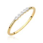 Inel Aur 9K cu Diamante Naturale 0.04 ct