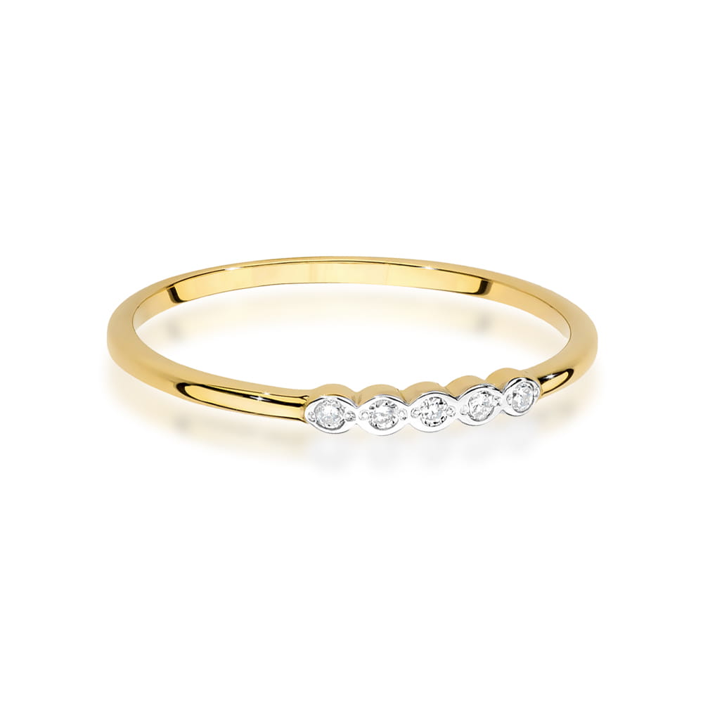 Inel Aur 9K cu Diamante Naturale 0.04 ct