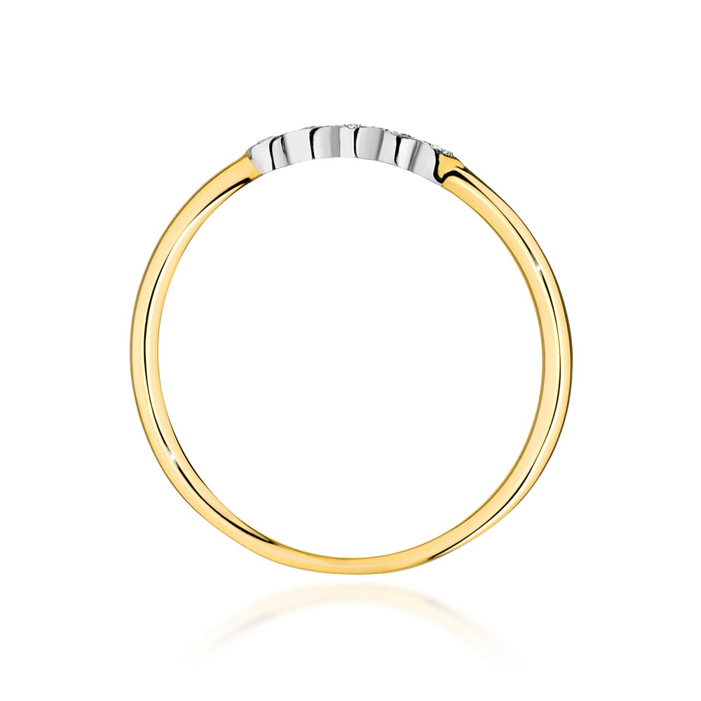 Inel Aur 9K cu Diamante Naturale 0.04 ct
