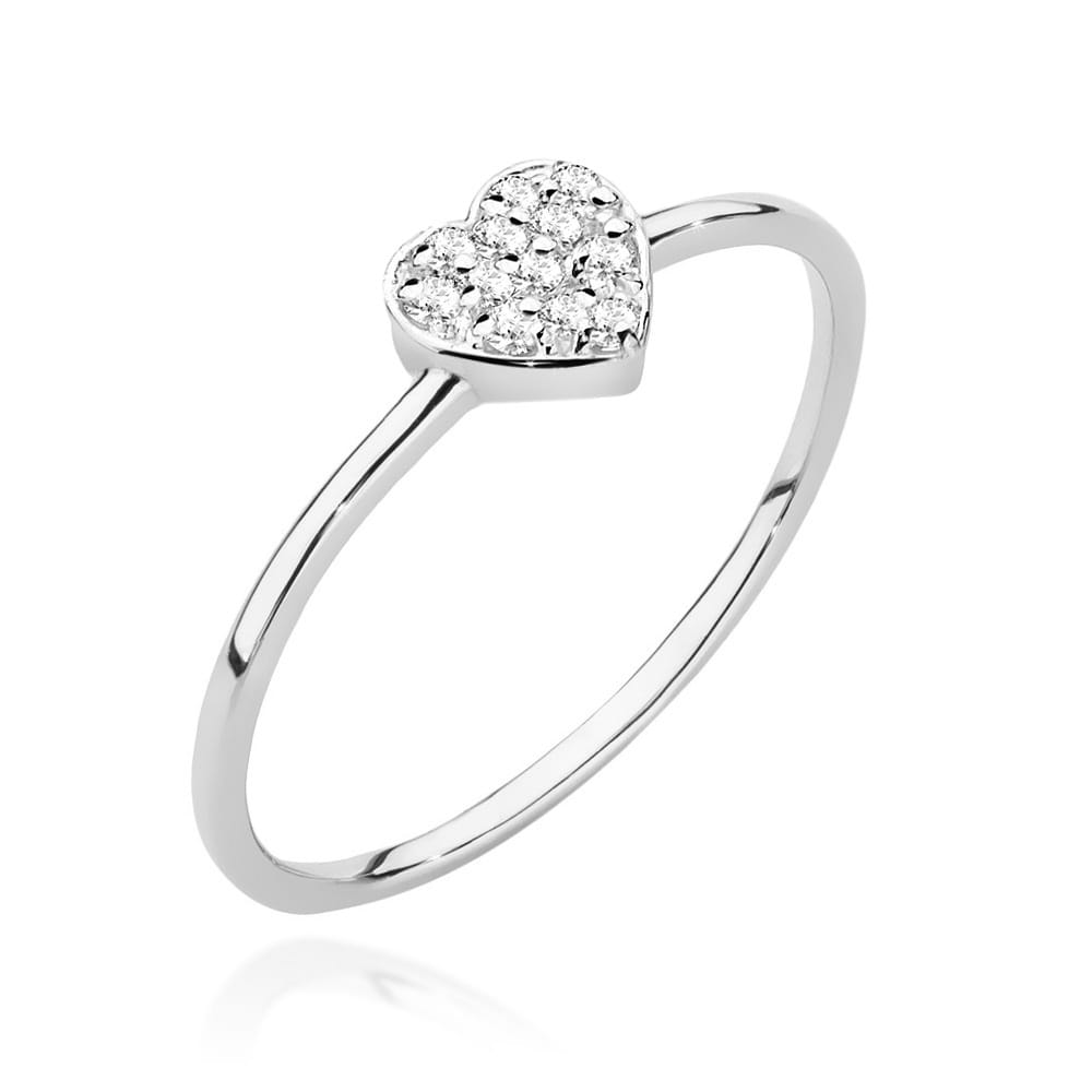 Inel Aur 9K cu Diamante Naturale 0.10 ct