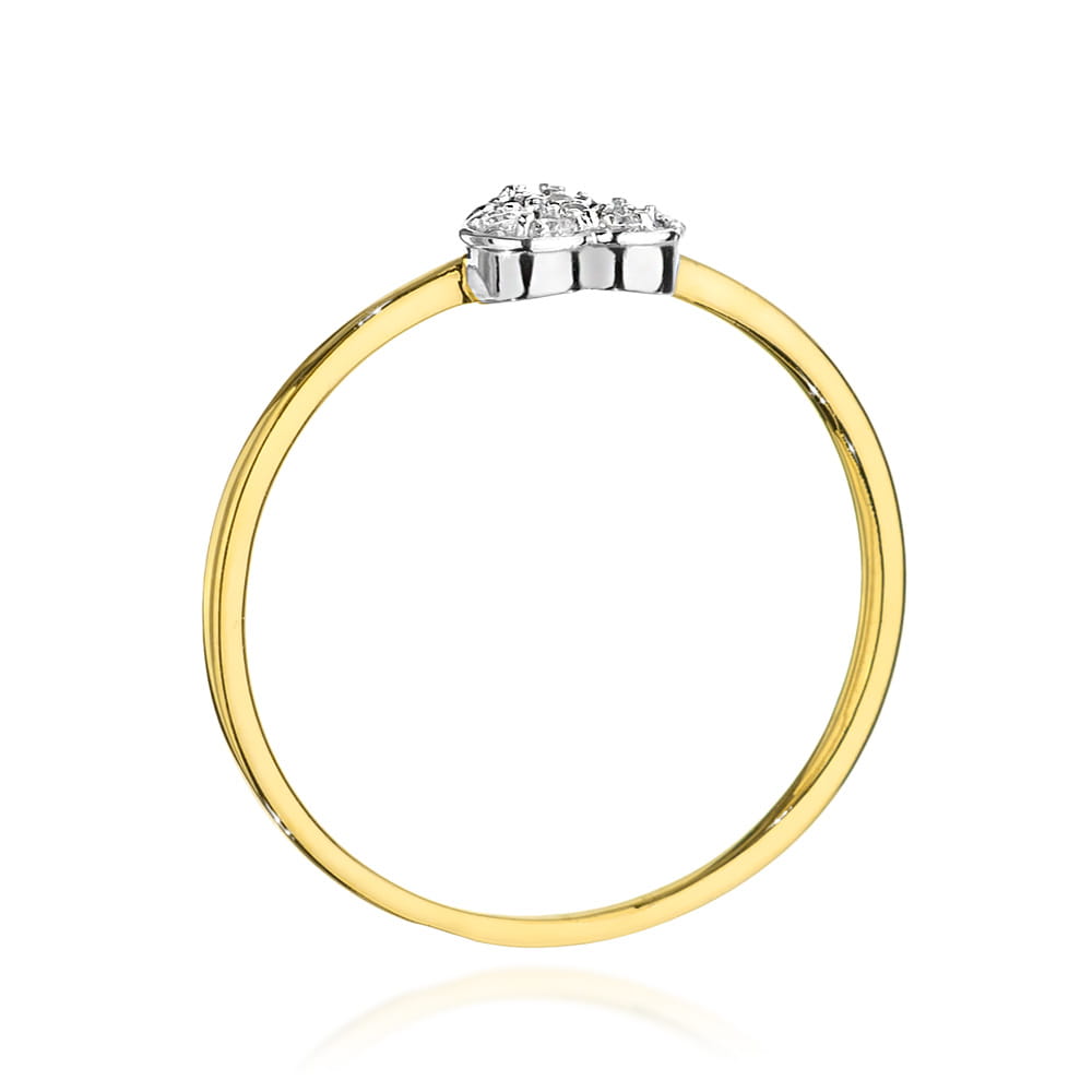Inel Aur 9K cu Diamante Naturale 0.10 ct