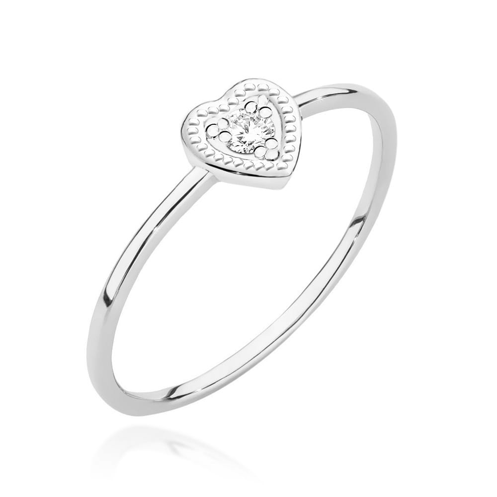 Inel Aur 9K cu Diamant Natural 0.02 ct