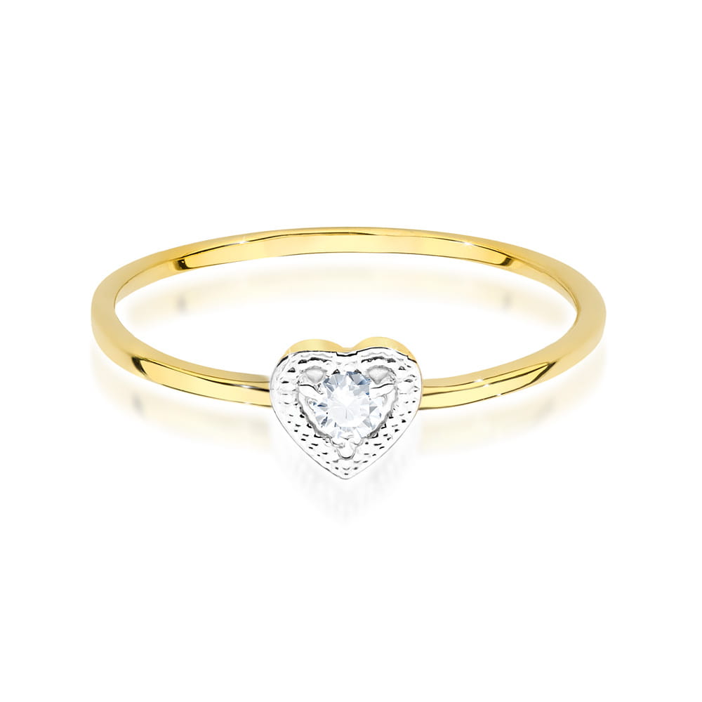 Inel Aur 9K cu Diamant Natural 0.02 ct