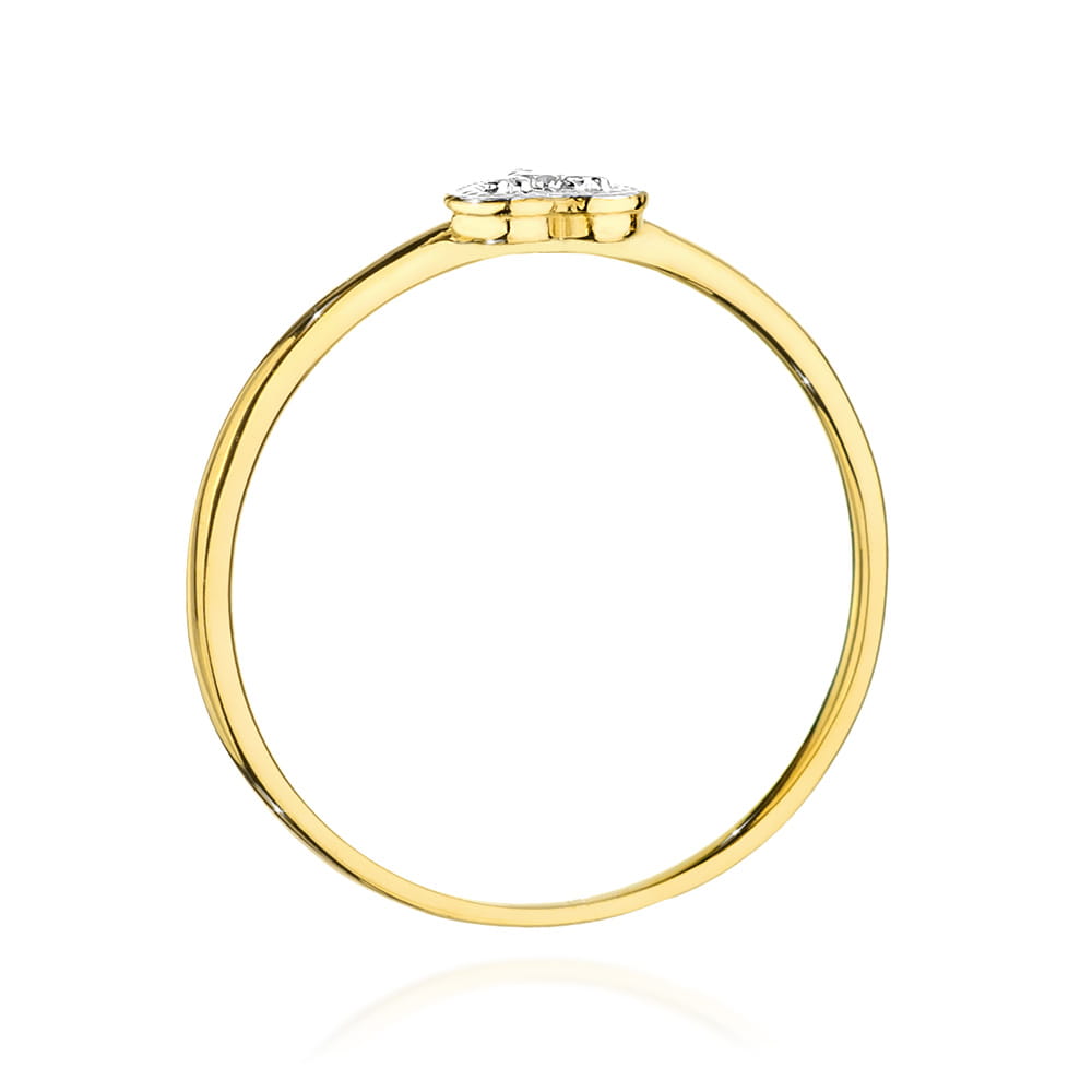 Inel Aur 9K cu Diamant Natural 0.02 ct