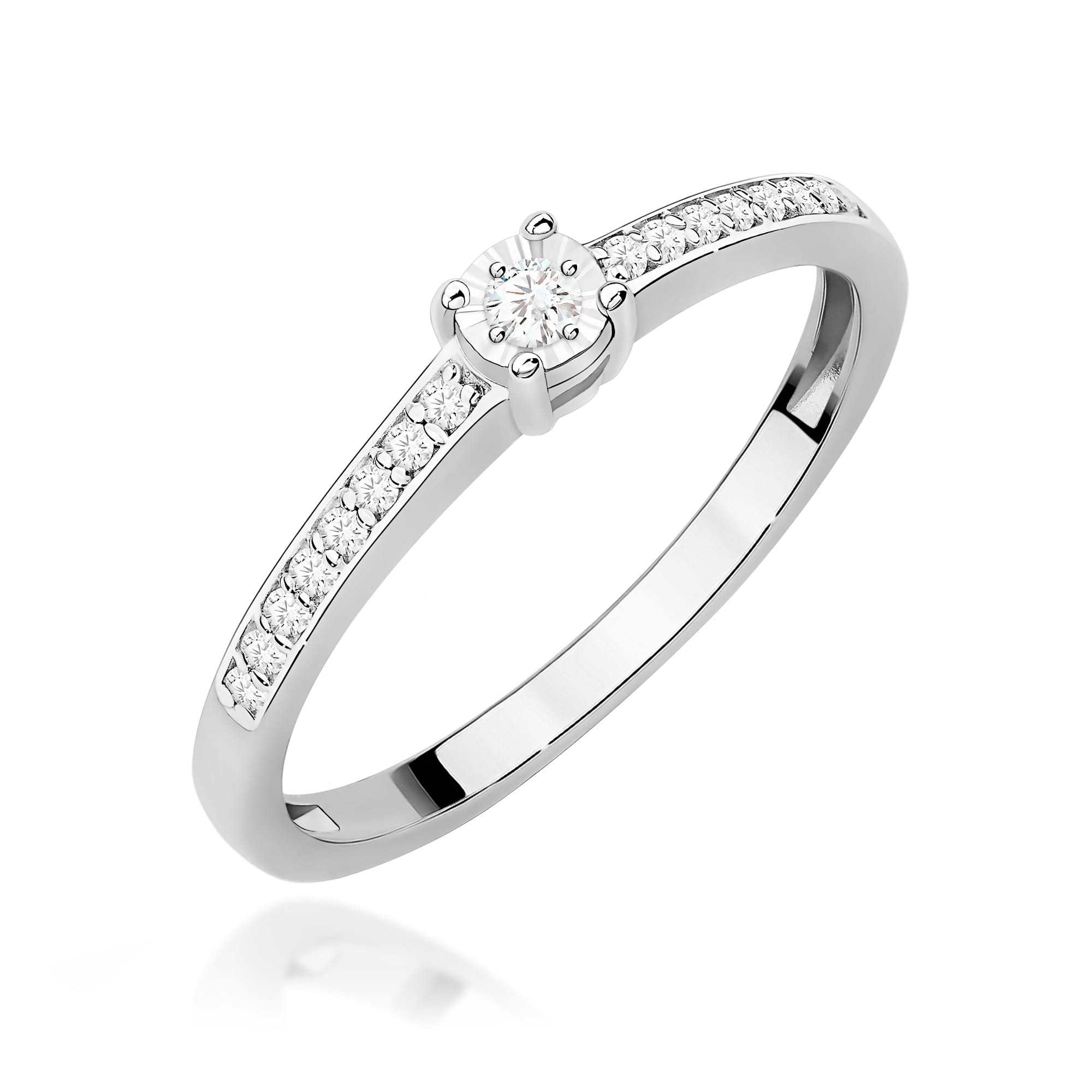 Inel Aur 9K cu Diamante Naturale 0.11 ct
