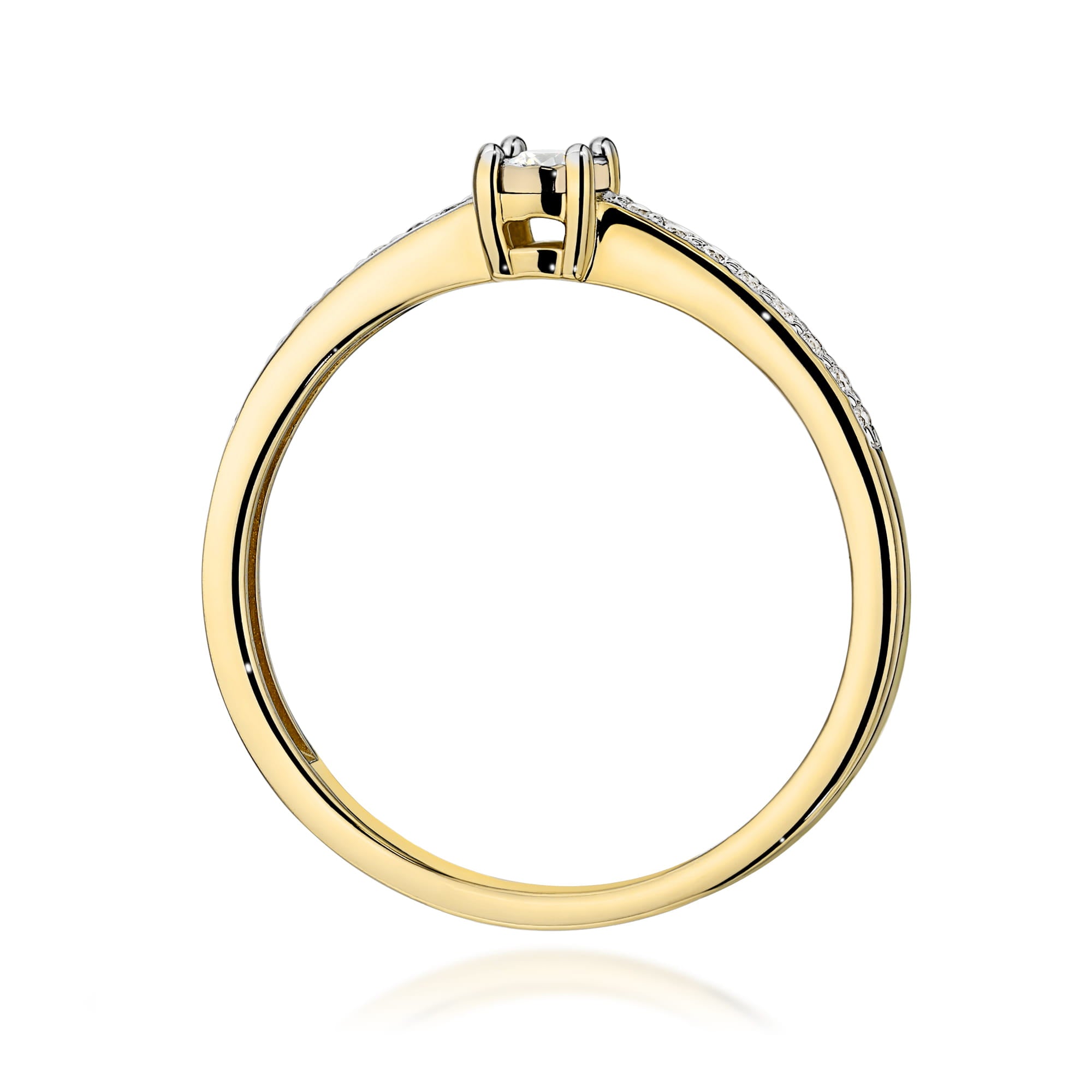 Inel Aur 9K cu Diamante Naturale 0.11 ct