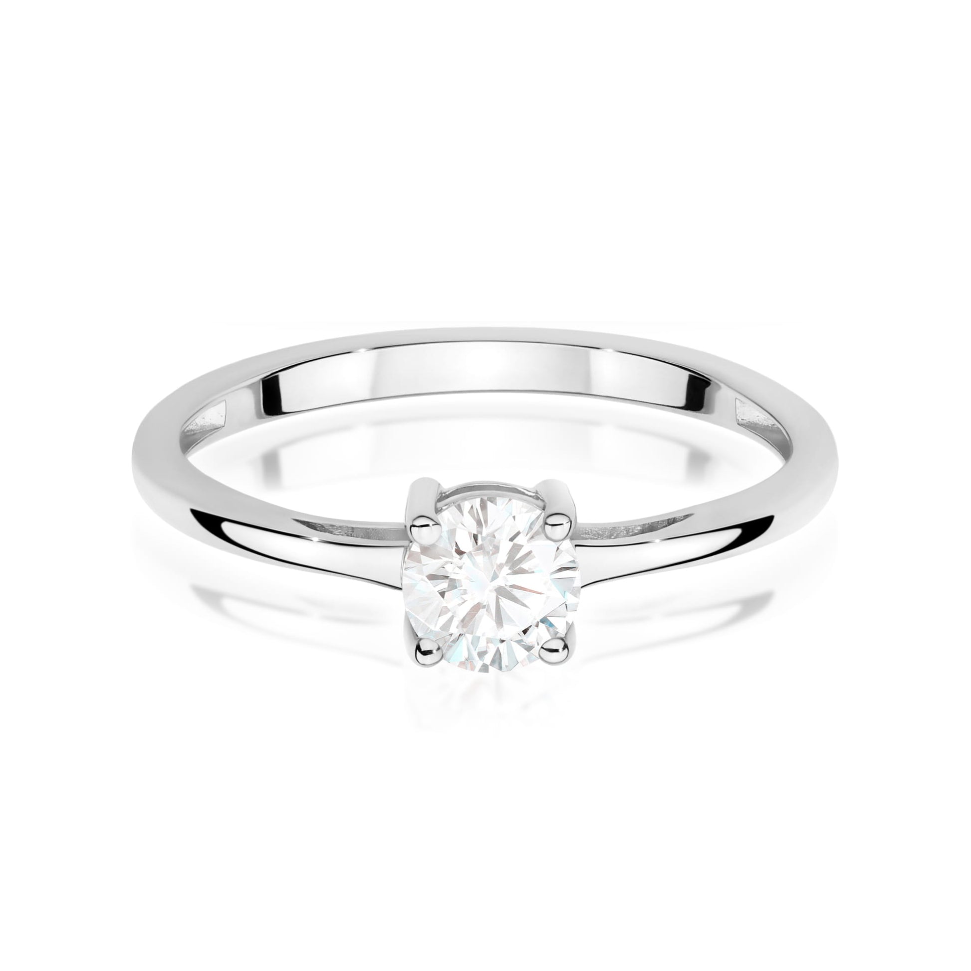 Inel Aur 14K W0656 Safir Alb 0.60ct
