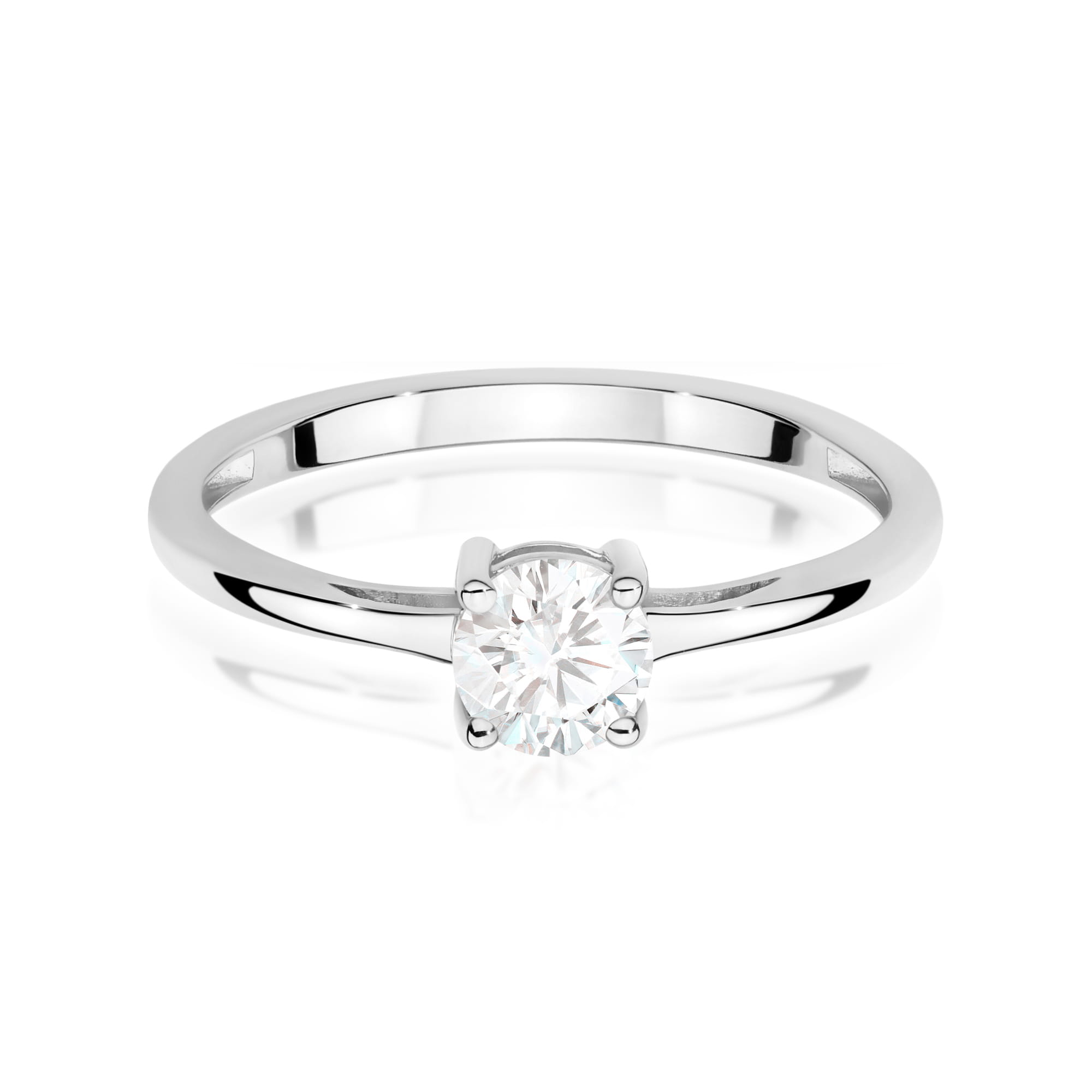Inel Aur 14K W0656 Safir Alb 0.60ct