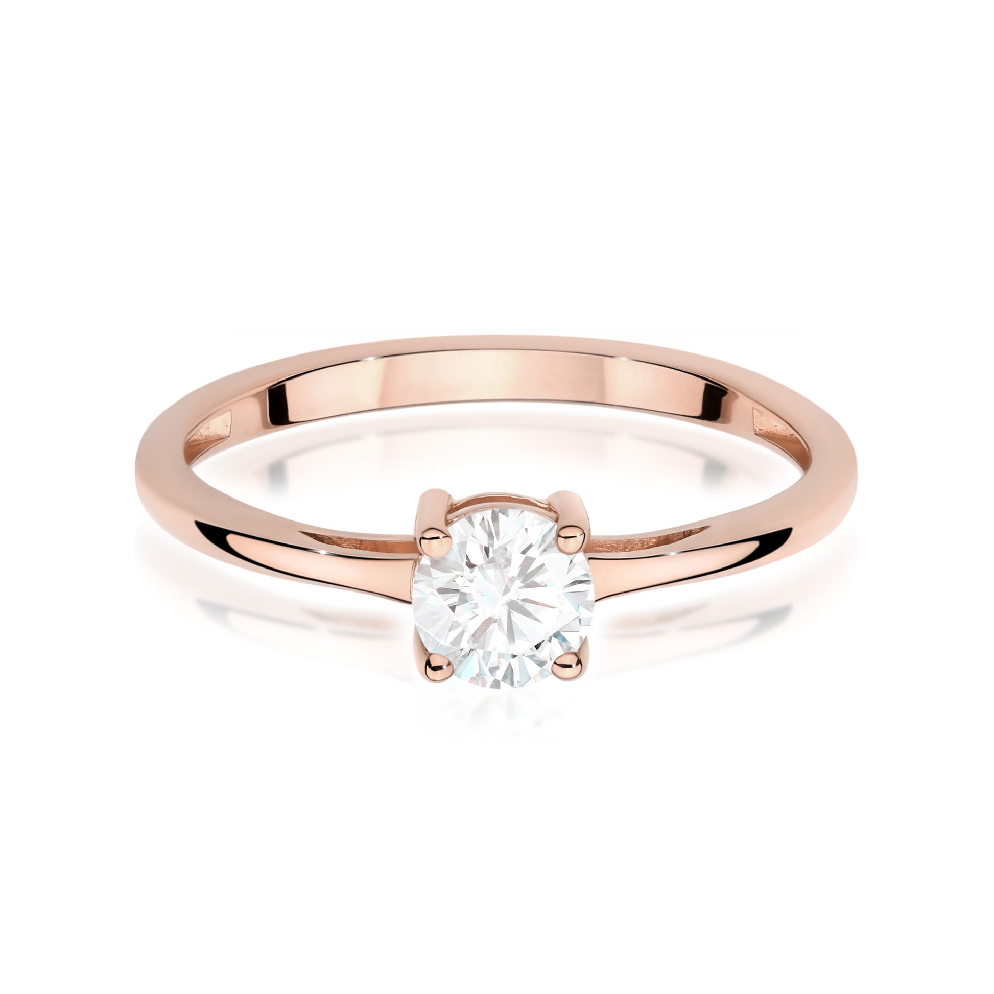 Inel Aur 14K W0656 Safir Alb 0.60ct